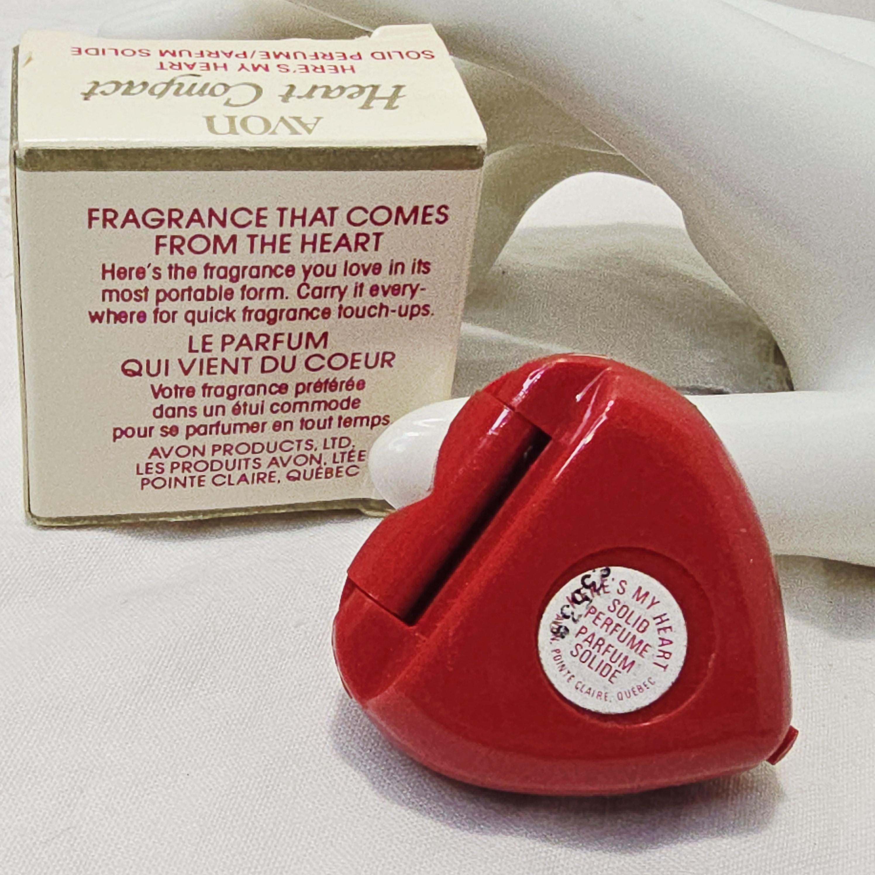 70's AVON スペイン ヴィンテージ Treasured Heart シリ Vintage Avon 70's Heart Compact - Here's My Heart Solid