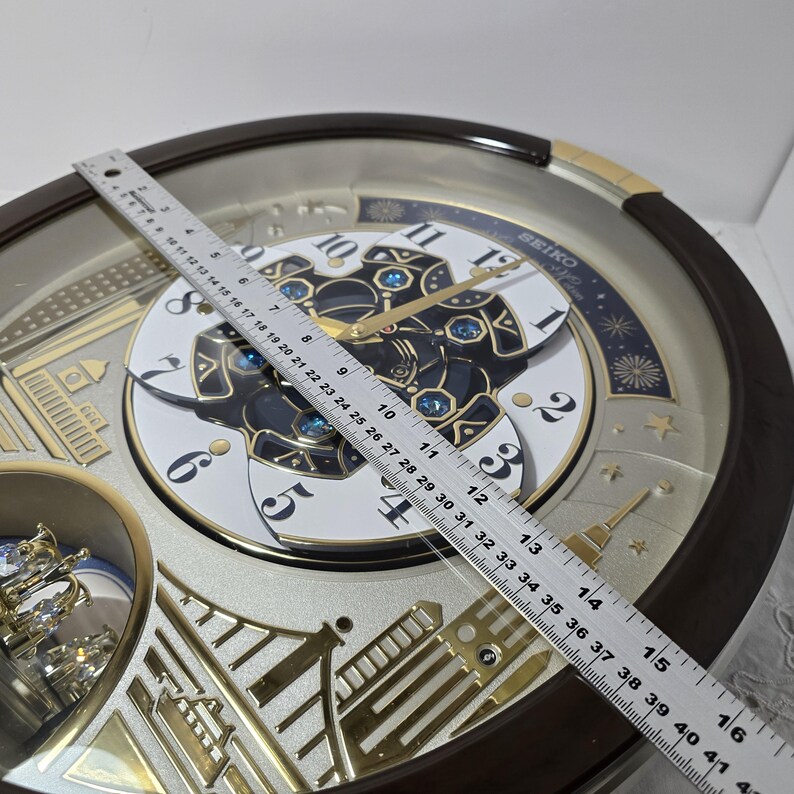 Vintage Seiko Melodies in Motion Swarovski Wall Clock QXM382BRH With