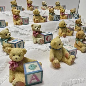 Vintage alphabet Enesco ours en peluche par Priscilla Hillman 1995 - décoration de chambre de bébé - nouveau cadeau de naissance, sexe révélateur, cadeau de baby shower - CHOIX