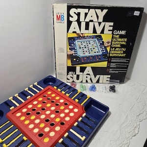 Vintage Stay Alive Board Game: Milton Bradley Family Game Night