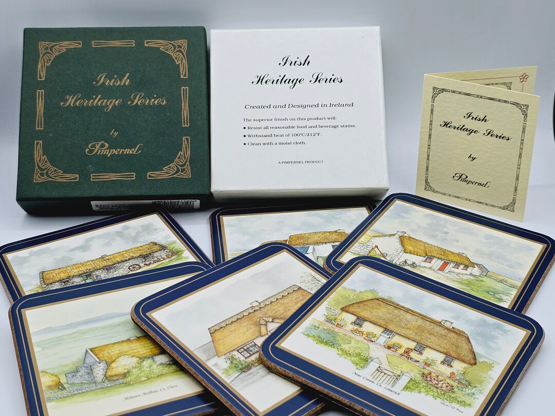 Vintage Pimpernel Drink Coasters, Table Protectors Irish Heritage