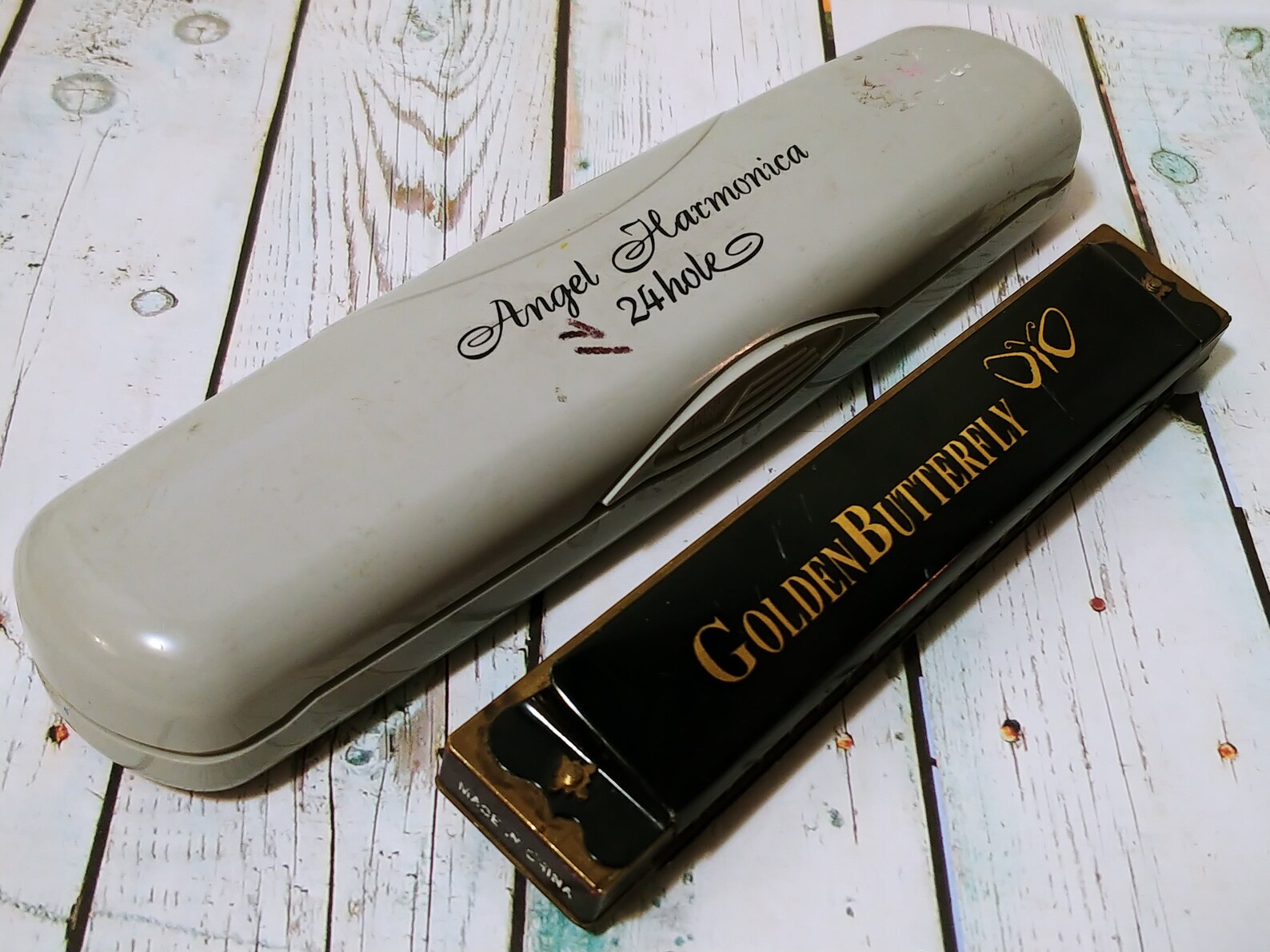 Vintage RARE Golden Butterfly Harmonica 40 Holes Beautiful Etsy