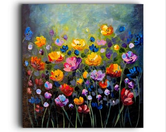 Jardín de la Alegría. Pintura al óleo original