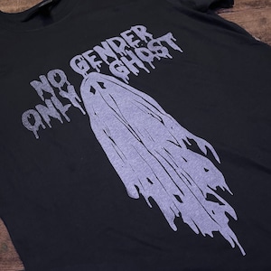 No Gender Only Ghost Graphic T-Shirt | Black and White