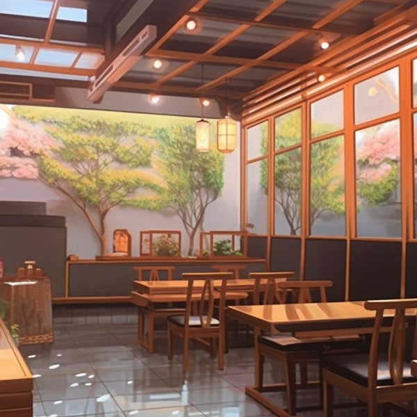 Japanese Cafe // Visual Novel V-Tuber Background