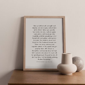 SPREUKEN 31 - Digitale download Afdrukbare Bijbel vers