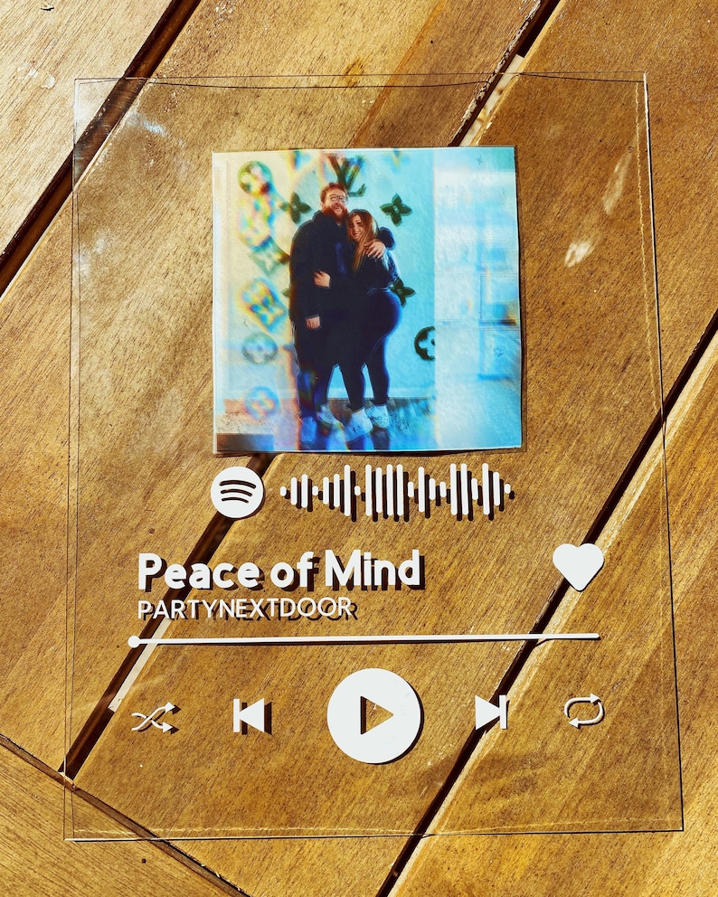 CUSTOM Song Glass Plaque 8x10 in Spotify Cover Spotify Etsy