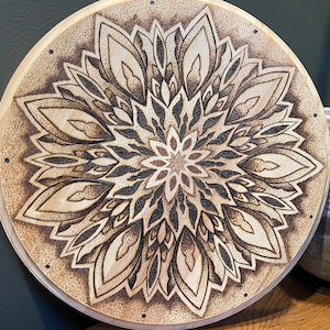 Mandala Wood Burned Cutting Board Pyrography/wood Burned Art -  Norway