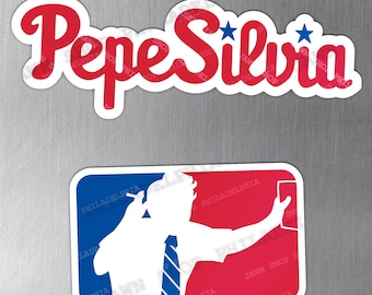 Pepe Silvia and Conspiracy Charlie MLB Logo -- (2) MAGNET Pack -- Always Sunny In Philadelphia