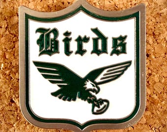 Philadelphia Eagles 'Birds' Shield Soft Enamel Pin 2"x1.75"