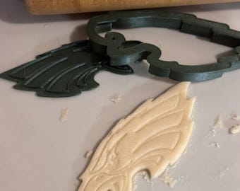 Philadelphia Eagles Logo Cookie Cutter - 5"x2"x.75"- (PLA - Food Safe)