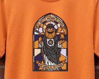 Stained Glass Gritty Window T-Shirt -- Philadelphia Flyers Mascot Gritty