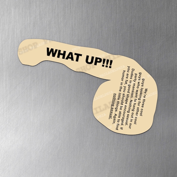 Party Mansion 'Bicep' Invite -- MAGNET - 4"x2.25" --  'It's Always Sunny in Philadelphia' -