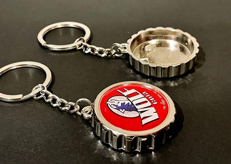 Wolf Cola Bottle Capshaped Bottle Opener Keychain always Etsy