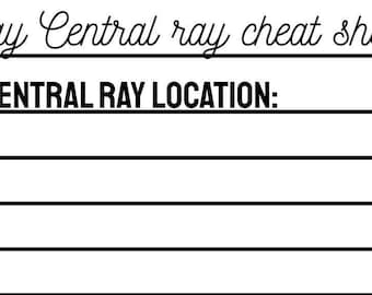 fillable Central ray chart