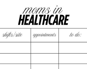 planner for healthcare moms, great for organization!