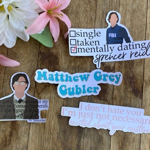 Spencer Reid Sticker Set Criminal Minds Stickers Matthew - Etsy