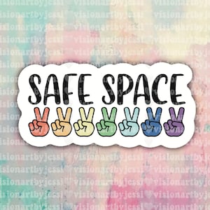 Safe Space Lettering Safe Space Vinyl Sticker - Etsy