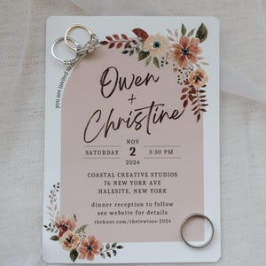 AUTUMN VIBES Einladung für Hochzeit, Zeremonie, Empfang einladen, Elopement Ankündigungskarte, Verlobungsfeier, Brautparty, Herbst