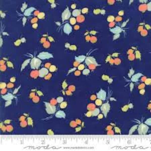 By the 1/2 yard - Coney Island - Navy 20286 - Fig Tree - Moda - Out of Print - Cotton Fabric