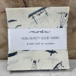 Fler hjärtliga lyckönskningar - Charm Pack - av Janet Clare för Moda Fabric OOP
