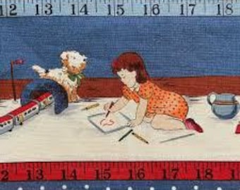 アメリカンジェーン 1/2ヤード ルック＆ラーン 21077-13 Moda Sandy Klop 廃盤 コットン生地