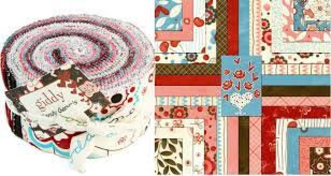Giddy Jelly Roll Sandy Gervais Moda Fabrics - 100% Cotton Precut Fabric ...