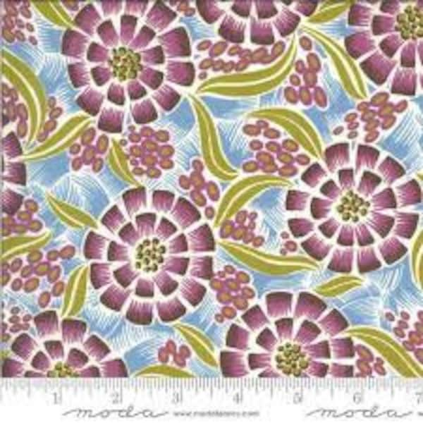 Winkipop Continuous HALF YARD Ocean Spray Jen Kingwell Moda Out of Print Cotton Fabric