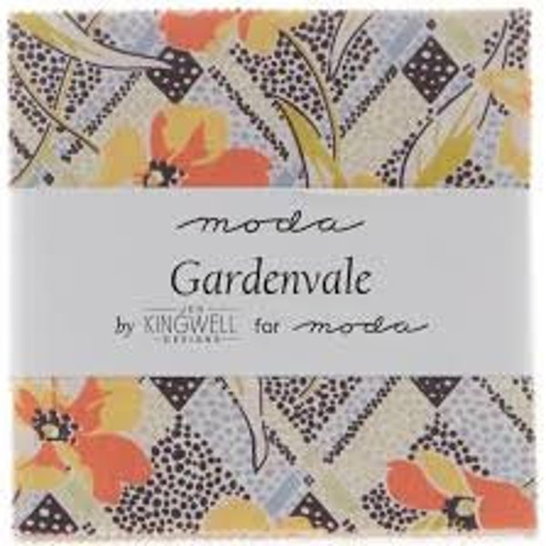 Gardenvale Charm Pack Jen Kingwell Moda Out of Print Precut Cotton Fabric