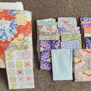Good Fortune Swoon Quilt Kit 80x80&quot; Kate Spain Moda Fabric Camille Roskelley Thimble Blossoms Pattern Includes BACKING.