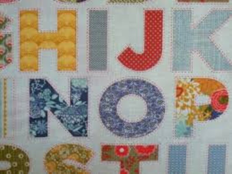 Moda Alphabet Letters PB and J Basic Grey Alphabet 1/2 YARD Moda OOP Cotton Fabric - Etsy