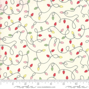 Deer Christmas 1/2 yard Light String 31165 11 Marzipan (Off White) - Urban Chiks - Moda - OOP  100% Cotton Fabric