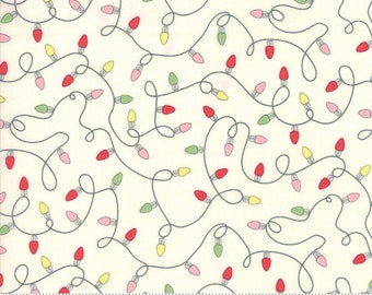 Deer Christmas 1/2 yard Light String 31165 11 Marzipan (Off White) - Urban Chiks - Moda - OOP  100% Cotton Fabric