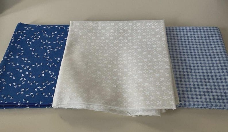 Flower Love Quilt Kit in Blues 64x64