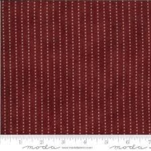 Redwork Gatherings 1/2 yard Primitive Gatherings 49111 15 Moda - Out of Print - Cotton Fabric