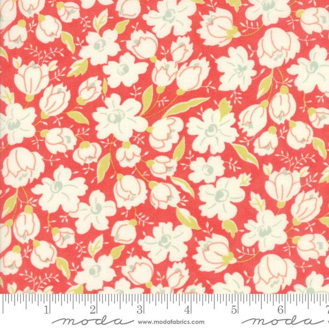 By the 1/2 Yard Coney Island Candy Apple Red Fig Tree Etsy