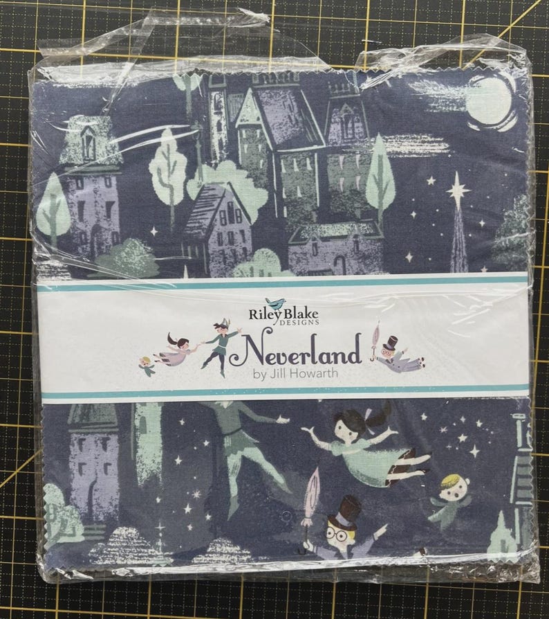 Neverland Layer Cake ORIGINAL Jill Howarth Riley Blake Peter Pan Out of ...