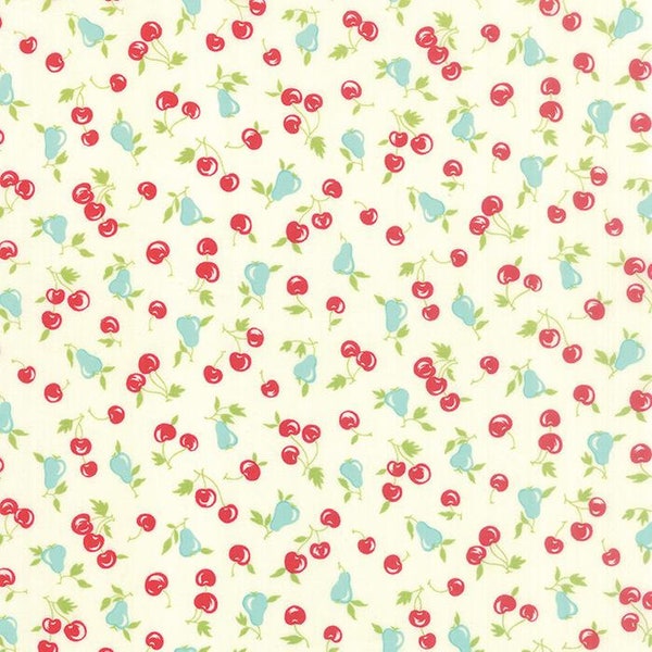 Vintage Picnic Continuous HALF YARD Cream 55123 Bonnie and Camille Moda - out of Print - cotton fabric