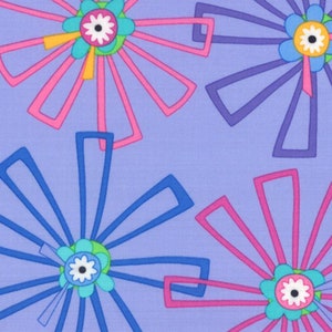 Hubba Hubba 1/2 yard Me and My Sister - Purple - Moda - 100% Cotton Fabric - Out of Print