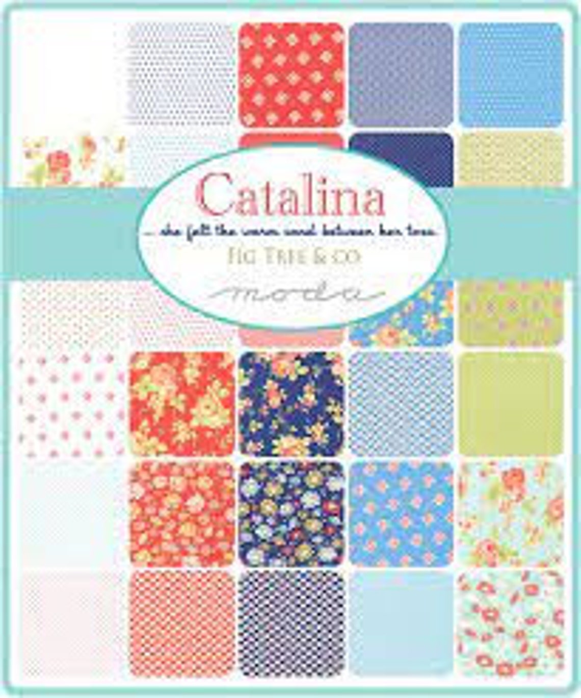 Catalina Charm Pack Fabric by Joanna Figueroa Fig Tree for Moda Fabric ...