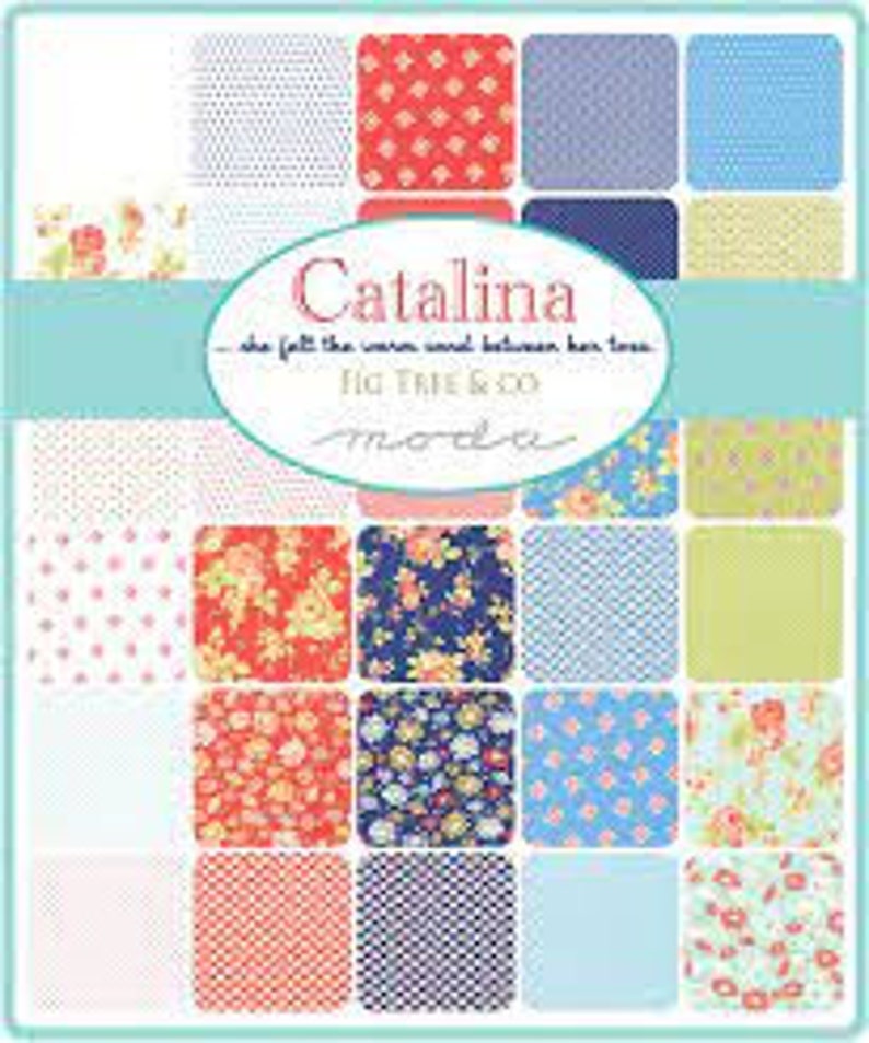 Catalina Charm Pack Fabric by Joanna Figueroa Fig Tree for Moda Fabric ...