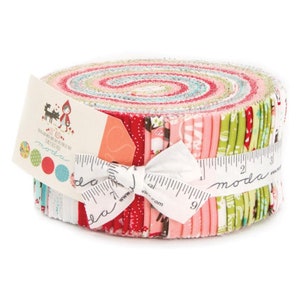 Little Red Riding Hood Lil&#39; Red Jelly Roll Stacy Iest Hsu - Moda - 100% Cotton Fabric Precut -