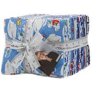 Feed Sacks Fat Quarter Bundle 30pcs True Blue Linzee Kull McCray OOP Moda Precut cotton quilting Fabric