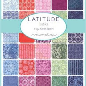 Latitude Batiks Layer Cake (40 ten inch squares) - Kate Spain - Moda - Precut - Cotton Fabric - Out of Print