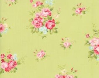 By the 1/2 yard - Caroline - Willow - Green Floral - Brenda Riddle - Moda - Out of Print - 100% Cotton Fabric