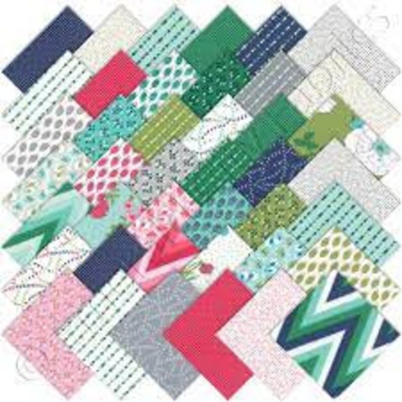 Color Me Happy Turnover V and Co 42 Half Ten Inch Squares Moda OOP ...