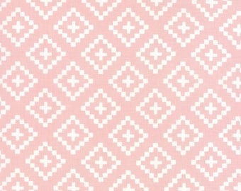 Into The Woods 1/2 yard Moda 5004 13 - Lella Boutique - Pink Geometric - 100% Cotton Fabric - OUT OF PRINT