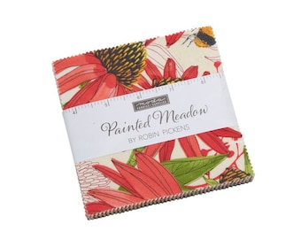 Painted Meadow Charm Pack Robin Pickens for Moda - OUT OF PRINT - Precut Cotton fabric