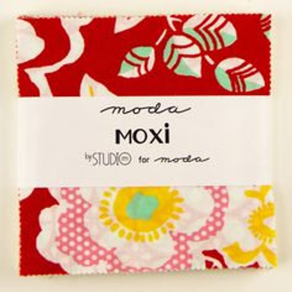 Moxie Charm Pack 42 5 inch squares OUT OF PRINT - Moda - 100% Cotton quilting fabric precut