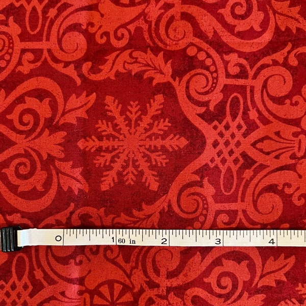 By the 1/2 yard - Figgy Pudding - Basic Grey - Dark Red - 30187 - RARE - Moda - Out of Print - 100% Cotton Fabric